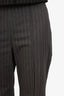 Ganni Grey/White Striped Straight Leg Pant Size 40