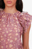 Ulla Johnson Pink/Beige Patterned Blouse Size 4