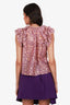 Ulla Johnson Pink/Beige Patterned Blouse Size 4