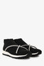 Jimmy Choo Black Knit Crystal Embellished Sneakers Size 36
