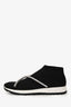 Jimmy Choo Black Knit Crystal Embellished Sneakers Size 36