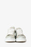 Alexander McQueen Silver/White Leather Reflective Oversize Sneakers Size 35.5