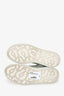 Alexander McQueen Silver/White Leather Reflective Oversize Sneakers Size 35.5