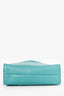 Prada Green Leather Triangle Logo Pouch Tote With Strap