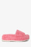 Gucci Pink Terrycloth GG Supreme Platform Slides Size 37.5