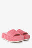 Gucci Pink Terrycloth GG Supreme Platform Slides Size 37.5