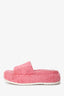 Gucci Pink Terrycloth GG Supreme Platform Slides Size 37.5