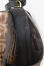 Fendi 2020 Brown Zucca Coated Canvas Mini Cage Baguette Bag with Shoulder Strap/Chain