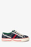 Gucci Navy/Green Denim GG Supreme Tennis 1966 Sneakers Size 35