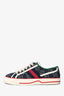 Gucci Navy/Green Denim GG Supreme Tennis 1966 Sneakers Size 35
