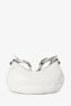 Balenciaga White Crankled Leather Le Cagole XS Crossbody
