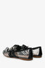 Miu Miu Black PVC Leather Buckle Mary Jane Flats Size 37.5