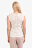 Dolce & Gabbana White Lace Sleeveless Buttoned Shoulder Top Size 40