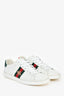 Gucci White Leather Web Bee Ace Sneakers Size 41