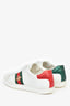 Gucci White Leather Web Bee Ace Sneakers Size 41
