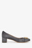 Salvatore Ferragamo Grey Suede Fiamma Pumps Size 11