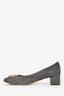 Salvatore Ferragamo Grey Suede Fiamma Pumps Size 11