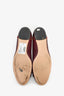 Salvatore Ferragamo Burgundy/Gold Tone Leather Ballet Flats Size 10.5
