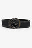 Gucci Black Leather/Canvas GG Marmont Thick Belt Size 90/36