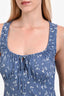 Reformation Blue Floral Print Sleeveless Maxi Dress Size 6