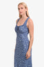 Reformation Blue Floral Print Sleeveless Maxi Dress Size 6