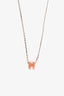 Hermès Orange/Silver Palladium Plated 'Mini H Pop' Pendant Necklace