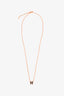 Hermès Black/Rose Gold Plated 'Mini H Pop' Pendant Necklace