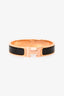 Hermès Black/Rose Gold Plated 'Clic Clac' Bracelet
