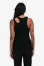 Agolde Black Ribbed Asymmetrical 'Athena' Tank Top Size XS