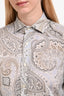 Etro Pale Blue Paisley Button-Up Size 39