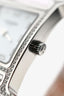Hermès Mauve Alligator Strap Diamond-Set Steel Watch Mini Model