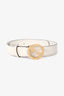 Gucci White Leather Blondie Belt Size 70/28