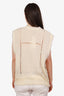 Isabel Marant Cream Knit Fringe Vest Size 38