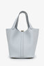 Hermes’ 2022 Pale Blue Togo Leather Picotin 22 With Key + Lock