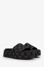Gucci Black Denim GG Monogram Angelina Platform Slide Sandals Size 35.5
