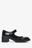 Christian Dior Black Patent Leather 'D-Doll' Block Heels Size 36.5