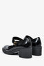 Christian Dior Black Patent Leather 'D-Doll' Block Heels Size 36.5