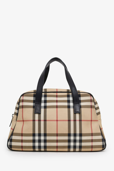 Burberry Novacheck Canvas/Leather Top Handle Bag – Mine & Yours