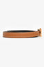 Hermès 2021 Gold Epsom/Black Swift Leather Focus Buckle 13mm Reversible Belt Size 85