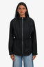 Hermès Black Cotton Ruffle Details Drawstring Long Sleeve Overshirt Size 36