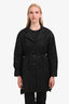 Hermès Black Cotton Drawstring Long Sleeve Shirt Dress Size 42