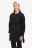 Hermès Black Cotton Drawstring Long Sleeve Shirt Dress Size 42