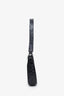 By Far Black Croc Embossed Rachel Leather Shoulder Bag