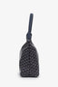 Goyard Navy Blue Goyardine Hobo Bag With Pouch