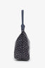 Goyard Navy Blue Goyardine Hobo Bag With Pouch