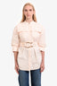 Acler Light Pink 'Bastor' Button Down Belted Shirt Size 4