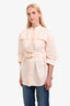Acler Light Pink 'Bastor' Button Down Belted Shirt Size 4
