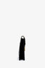 Saint Laurent Black/White Leather Logo Matelasse Envelope Clutch
