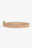 Valentino Beige Leather Rockstud Thin Belt Size 80