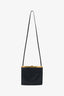 Celine Black Leather Small Clasp Shoulder Bag